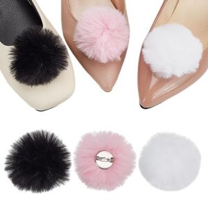 Faux Fur Clip-On Heels Accessories [WHITE]