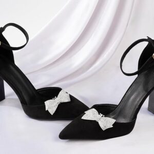 Rhinestone Bow Heels Accessories (Silvery)