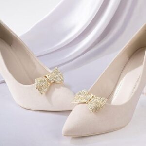 Rhinestone Bow Heels Accessories (Golden)