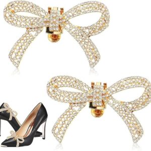 Rhinestone Bow Heels Accessories (Gold)