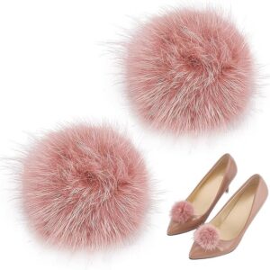 Faux Fur Clip-On Heels Accessories [PINK]